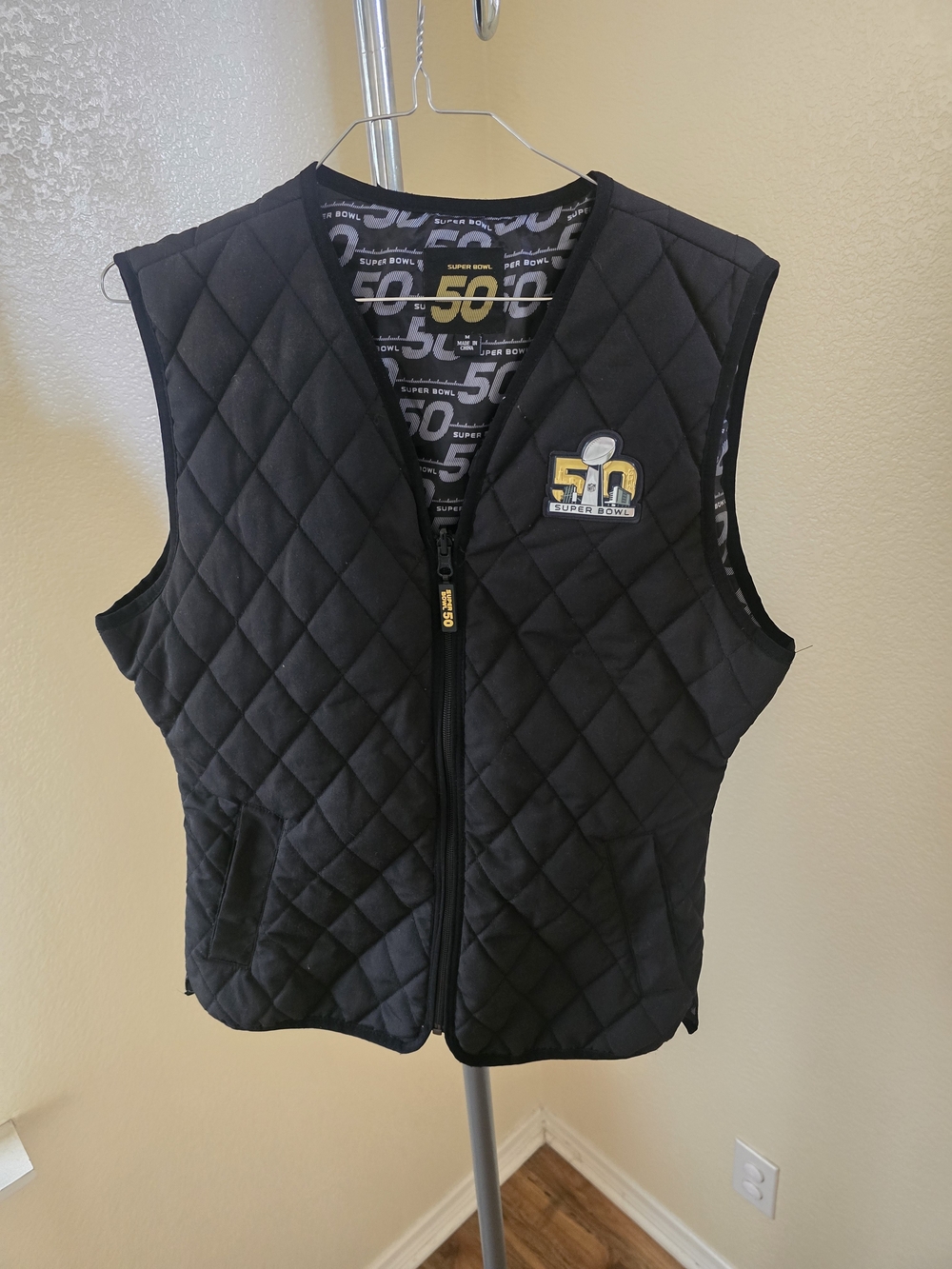 BDA Women's Superbowl 50 Vest Zip Up with Pockets